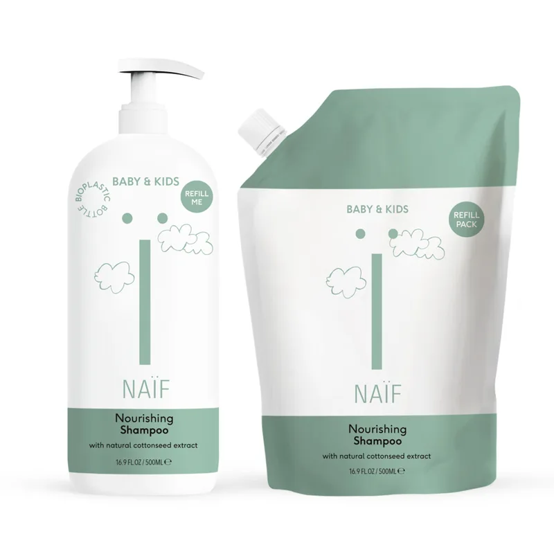 Shampoo Refill Pakket fra Naïf – produktbillede