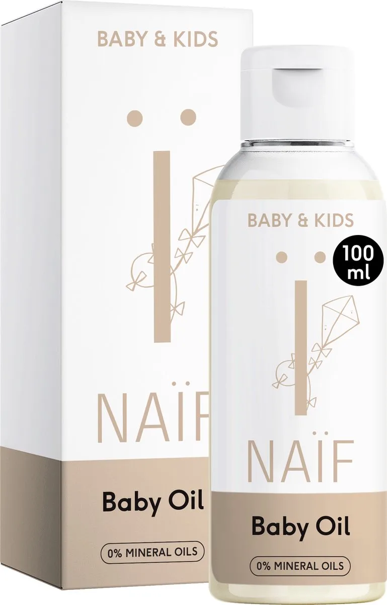 Verzachtende Babyolie - Baby's & Kinderen - met Natuurlijke Ingrediënten - 100ml van Naïf – productfoto