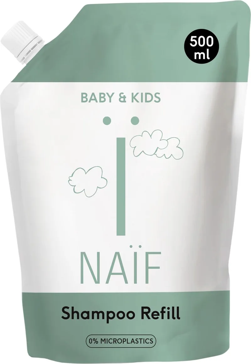 Voedende Shampoo Navulverpakking voor Baby & Kids 500ml de Naïf – photo produit