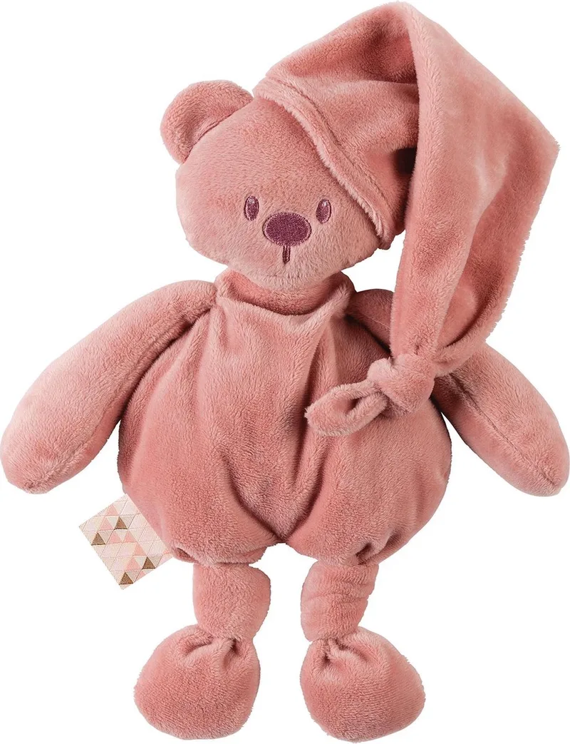 Beer Lapidou - Knuffel - 30 cm - 100% gerecycleerd van Nattou in Oudroze – productfoto