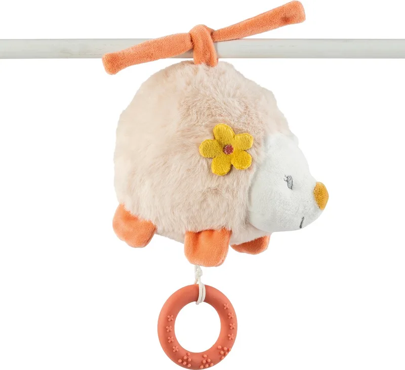 Egel Zoe - Muziek Knuffel - 20 cm - Donker Warm Beige de Nattou en Egel Beige – photo produit