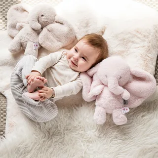 FanFan Knuffel Olifant - 30 cm - Zachte baby knuffel - Baby cadeau von Nattou in Zand – Produktfoto 3 von 3