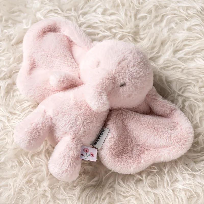 FanFan Knuffel Olifant - 30 cm - Zachte baby knuffel - Baby cadeau von Nattou in Rosa – Produktfoto 3 von 3