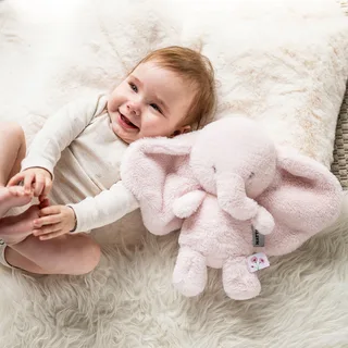 FanFan Knuffel Olifant - 30 cm - Zachte baby knuffel - Baby cadeau von Nattou in Rosa – Produktfoto 2 von 3