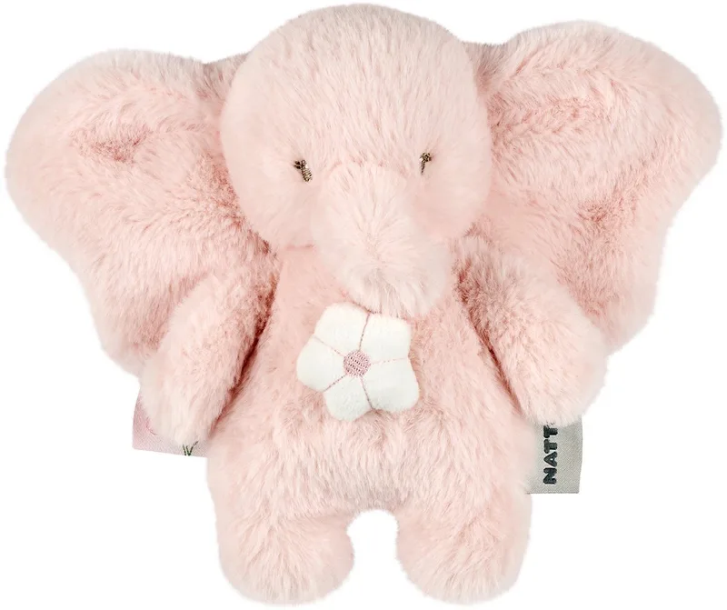 FanFan Muziekknuffel Olifant - 20 cm - Zachte Knuffel met Muziek - Baby Cadeau by Nattou in Pink – product photo