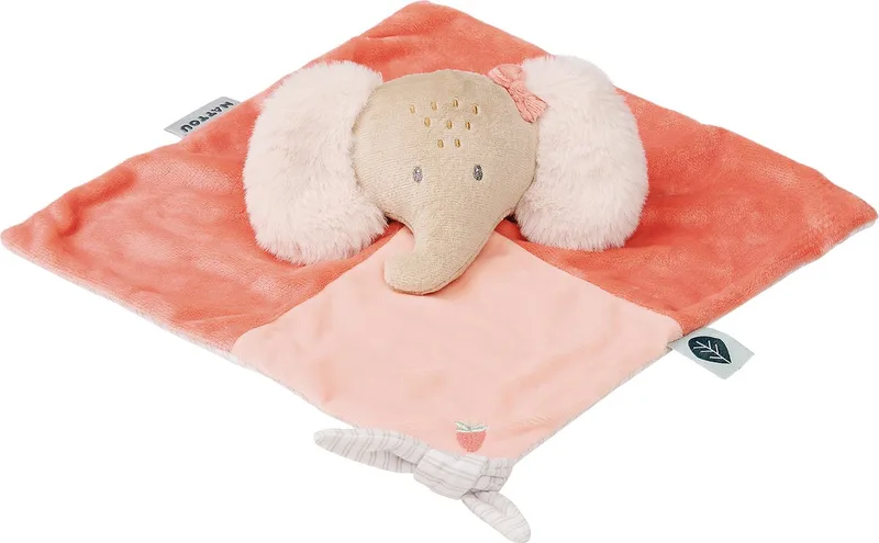 FLO, ERNEST & OLI Knuffeldoekje - Olifant - 40 cm - Roze van Nattou in Oli Roze – productfoto