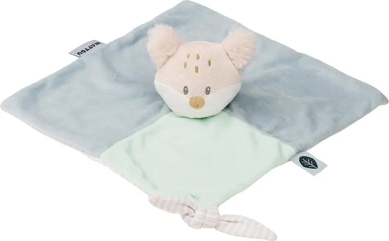 FLO, ERNEST & OLI Knuffeldoekje - Vos - 40 cm - Munt Groen de Nattou en Flo Munt Groen – photo produit