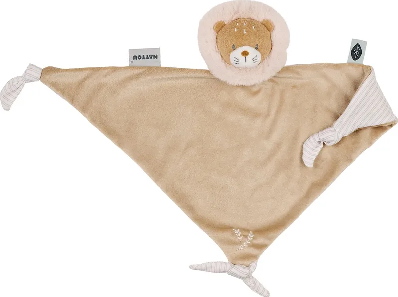 FLO, ERNEST & OLI Maxi Knuffeldoekje - Leeuw - 62 cm - Bruin by Nattou in Ernest Bruin – product photo