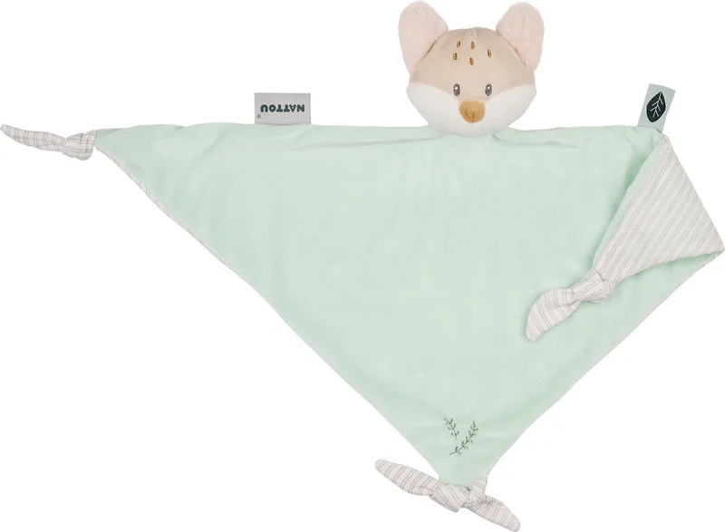 FLO, ERNEST & OLI Maxi Knuffeldoekje - Vos - 62 cm - Munt Groen by Nattou in Flo Munt Groen – product photo