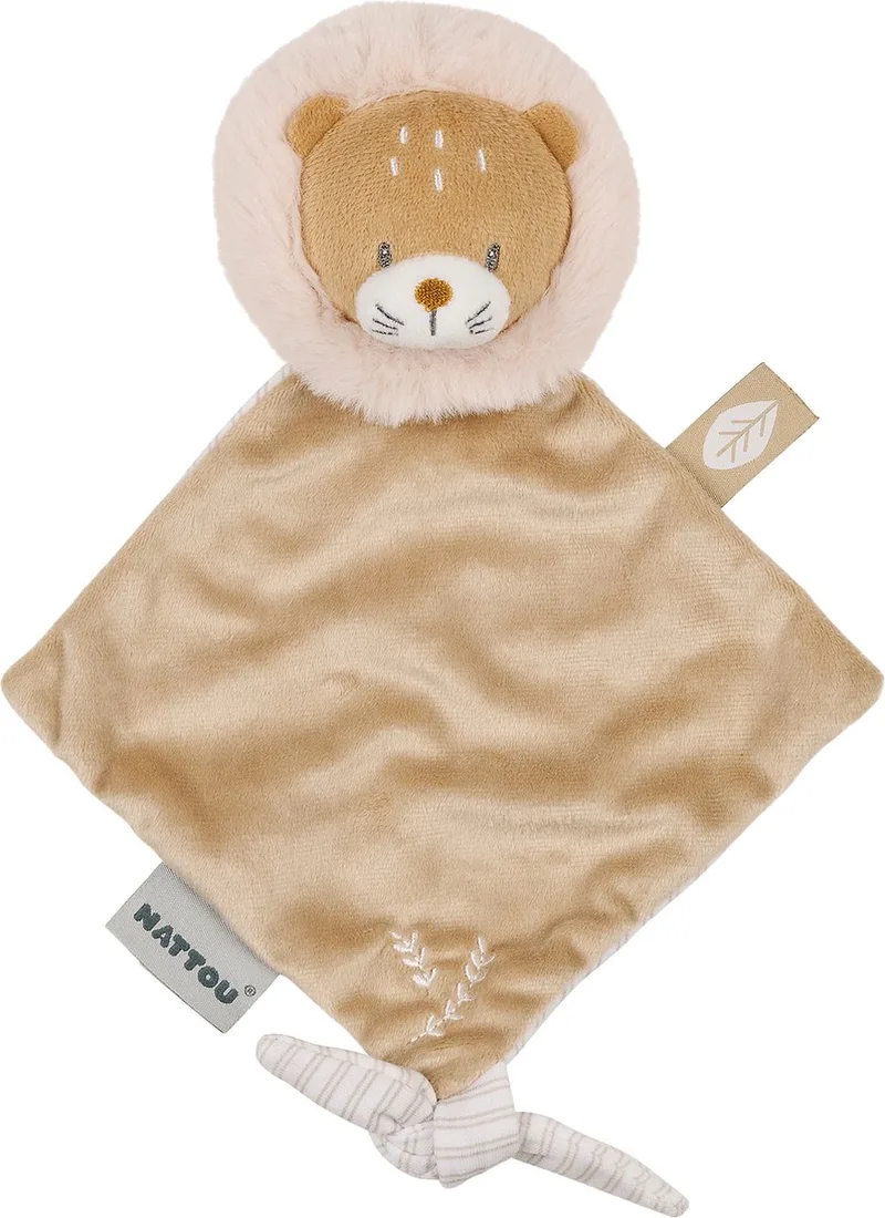 FLO, ERNEST & OLI Mini Knuffeldoekje - Leeuw - 19 cm - Bruin van Nattou in Ernest Bruin – productfoto