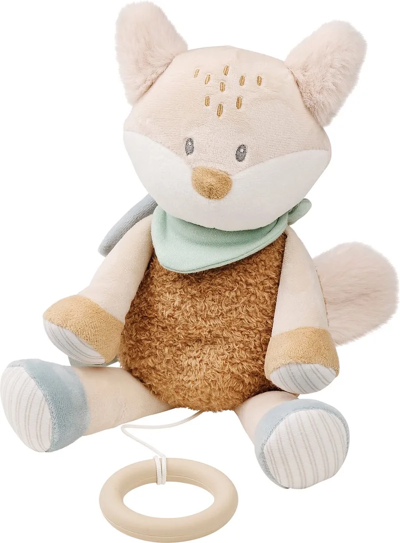 FLO, ERNEST & OLI Muziek Knuffel - Vos - 24 cm - Munt Groen de Nattou en Vos Groen – photo produit