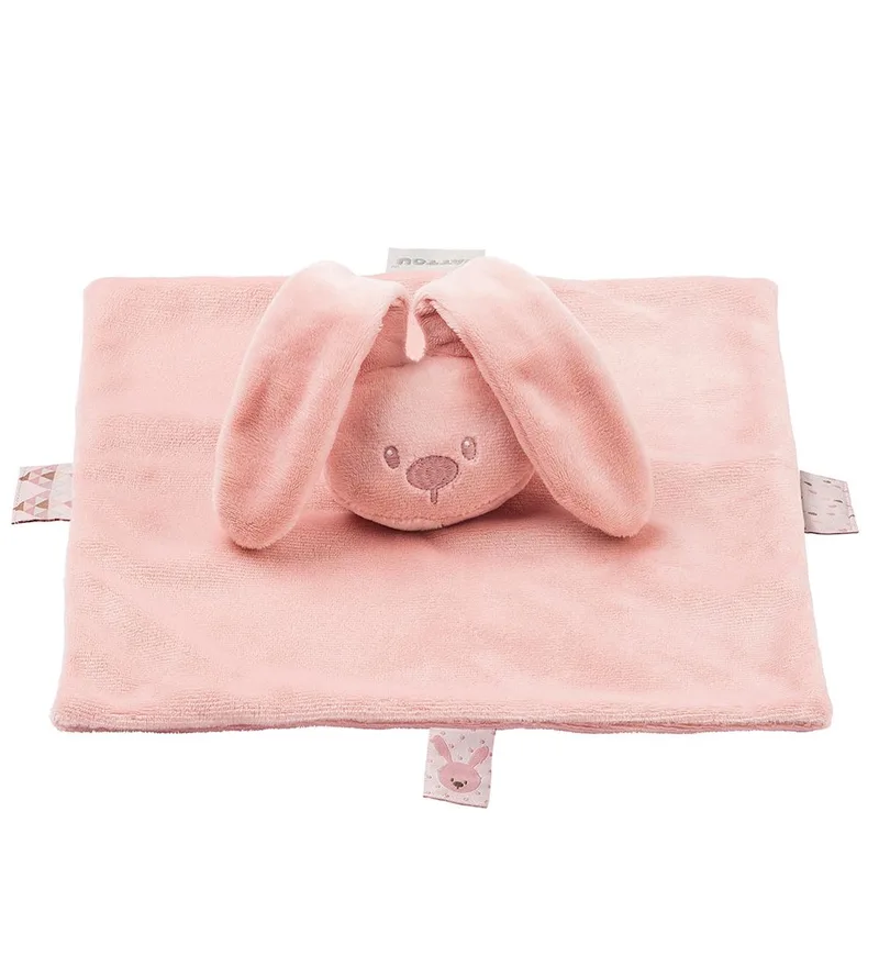 Knuffeldoekjes - Lapidou Doudou - 28x28 cm - Oud Roze de Nattou – photo produit