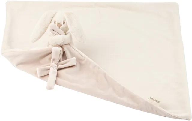 Lapidou Baby Dekentje met Knuffel - 50 x 50 cm - Doudou Konijn - Baby Cadeau