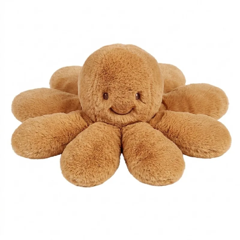 Lapidou Doudou Knuffel Octopus Rammelaar - 25 cm van Nattou in Warm beige – productfoto
