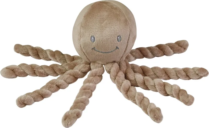 LAPIDOU Knuffel - Octopus - 22 cm de Nattou en Mokka – photo produit