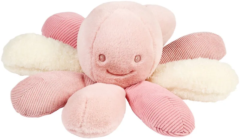 Lapidou Knuffel Octopus Rammelaar - 26 cm - Roze van Nattou – productfoto