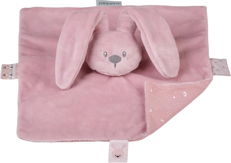 LAPIDOU Knuffeldoekje Doudou - Konijn - 27 cm de Nattou en Oudroze – photo produit