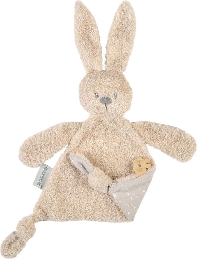 LAPIDOU Knuffeldoekje Doudou - Konijn - 36 cm - Zand de Nattou en Zand 36 cm – photo produit