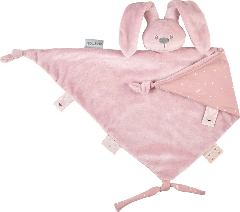 LAPIDOU Maxi Knuffeldoekje Doudou - Konijn - 65 cm - Oudroze by Nattou in Oudroze, Pink – product photo
