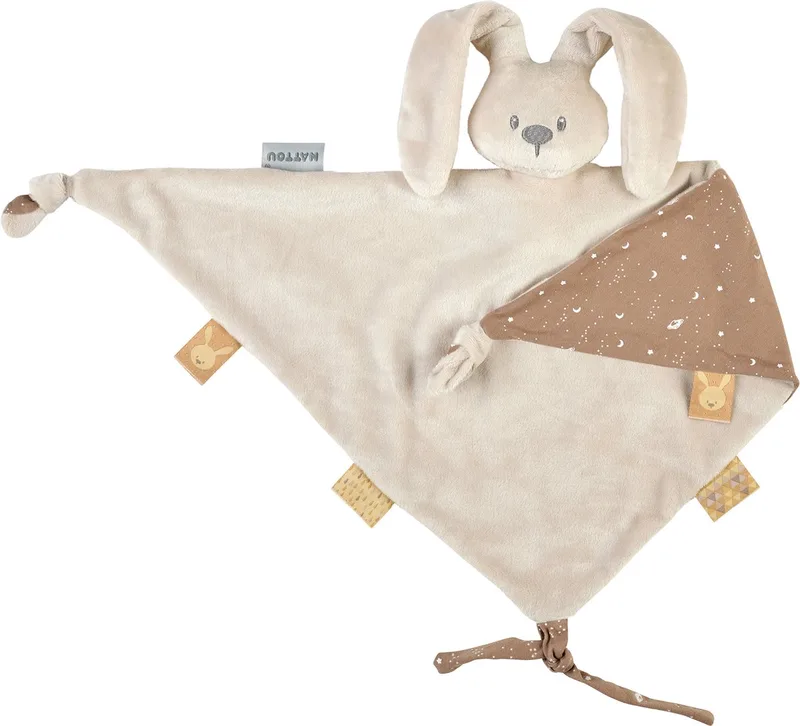 LAPIDOU Maxi Knuffeldoekje Doudou - Konijn - 65 cm - Zand van Nattou in Zand, Bruin – productfoto