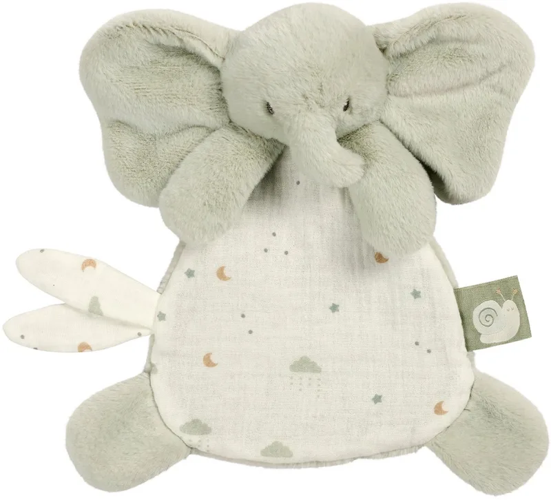 LouLou Baby Knuffeldoekje - Doudou Olifant - Baby Cadeau - 25 cm by Nattou in Lindegroen en ecru – product photo