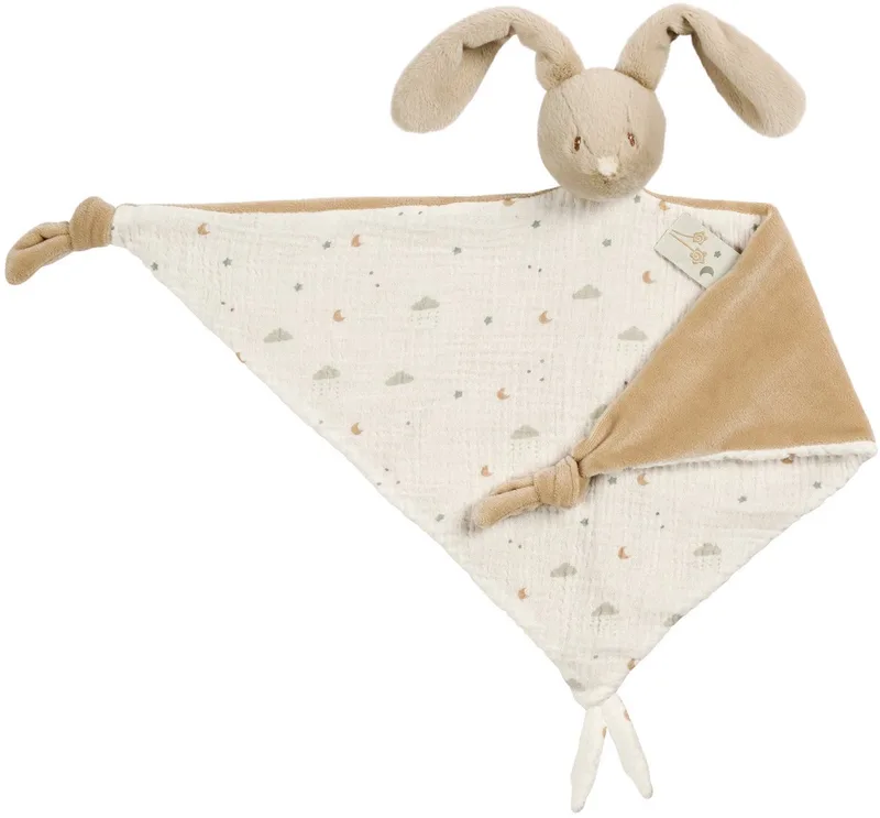 LouLou Baby Knuffeldoekje - Maxi Doudou Konijn - Baby Cadeau - 60 x 40 cm van Nattou in Zand en ecru – productfoto