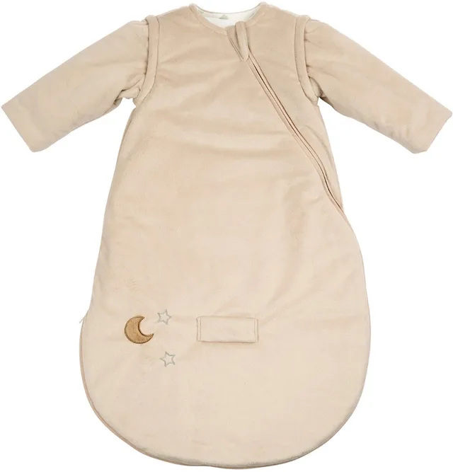 LouLou Baby Slaapzak 70 cm - Slaapzak met Afneembare Mouwen in Velours - TOG 2,5 - Zachte Babyslaapzak