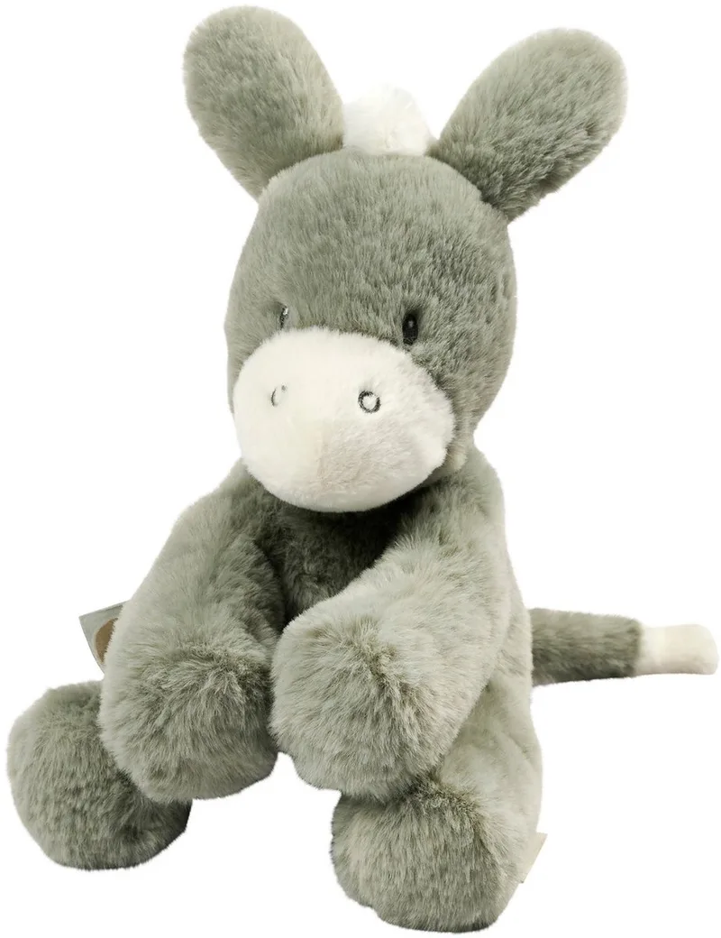 LouLou Knuffel Ezel - Zachte Baby Knuffel - Baby Cadeau - 30 cm van Nattou in Donkergroen – productfoto