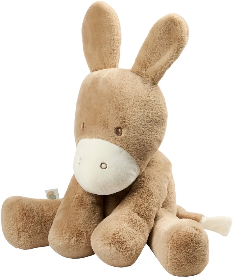 LouLou Knuffel Ezel - Zachte Baby Knuffel - Baby Cadeau - 60 cm - Licht by Nattou in Karamel – product photo