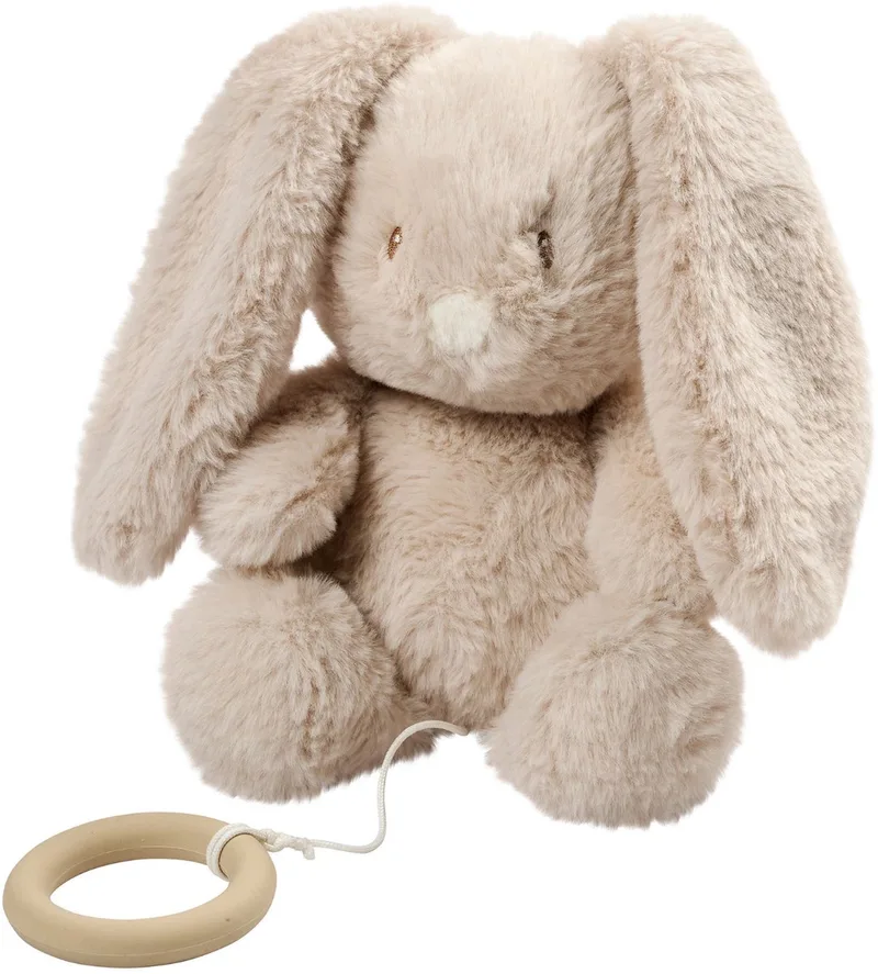 LouLou Muziekknuffel Konijn - Zachte Knuffel met Muziek - Baby Cadeau - 30 cm de Nattou en Zand – photo produit