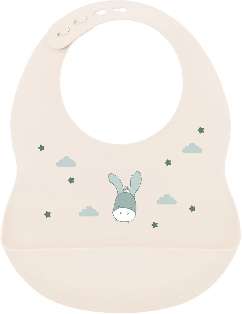 Mealtime Slabbetje met Opvangbakje - 28 cm - Zand van Nattou – productfoto