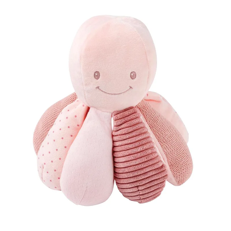 Octopus Lapidou - Activiteiten Knuffel - 25 cm de Nattou en Rose – photo produit