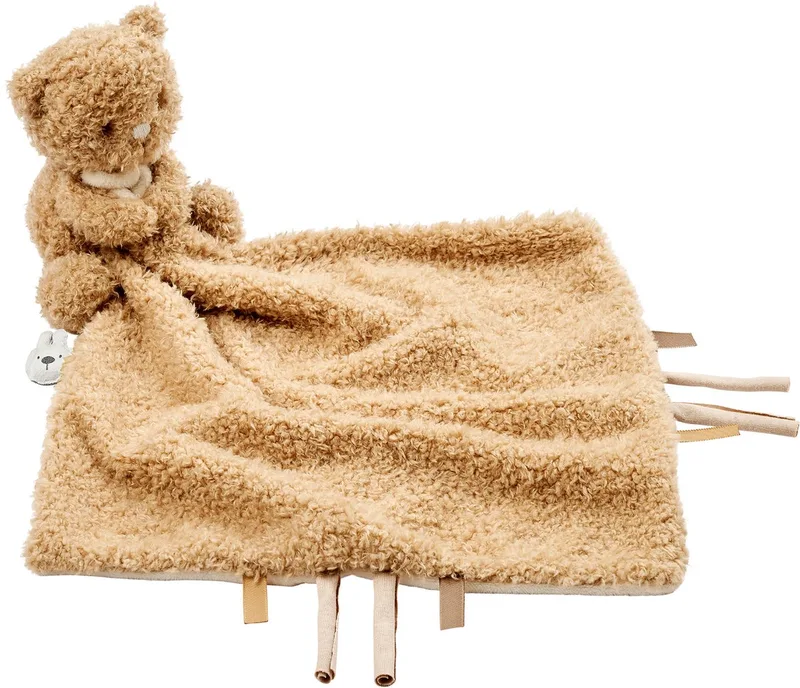 TEDDY Baby Knuffeldoekje met Knuffel - 27 x 27 cm - Doudou Beer - Baby Cadeau by Nattou in Beige – product photo