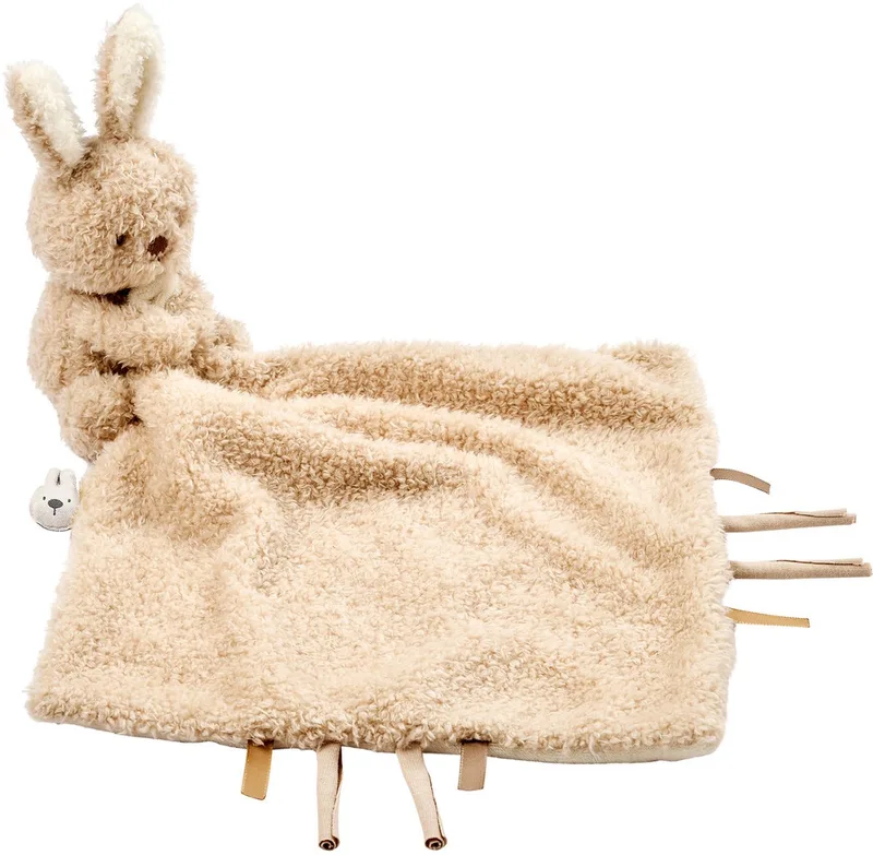 TEDDY Baby Knuffeldoekje met Knuffel - 27 x 27 cm - Doudou Konijn - Baby Cadeau by Nattou in Beige – product photo