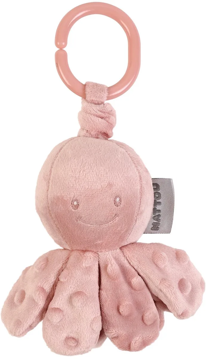 Trillende Knuffel Octopus Lapidou - 20 cm de Nattou en Oudroze – photo produit