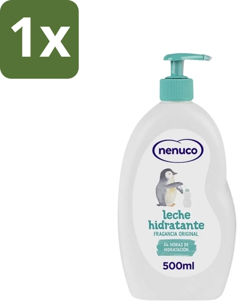 1 x Nenuco - Bodymilk - Verzorgende Bodylotion - Hydraterend - Met Pomp - 500 ml - Babyhuid Verzorging - Hydraterende Bodylotion - Bodymilk Voor Baby - Shea Butter - Dermatologisch Getest by Nenuco – product photo