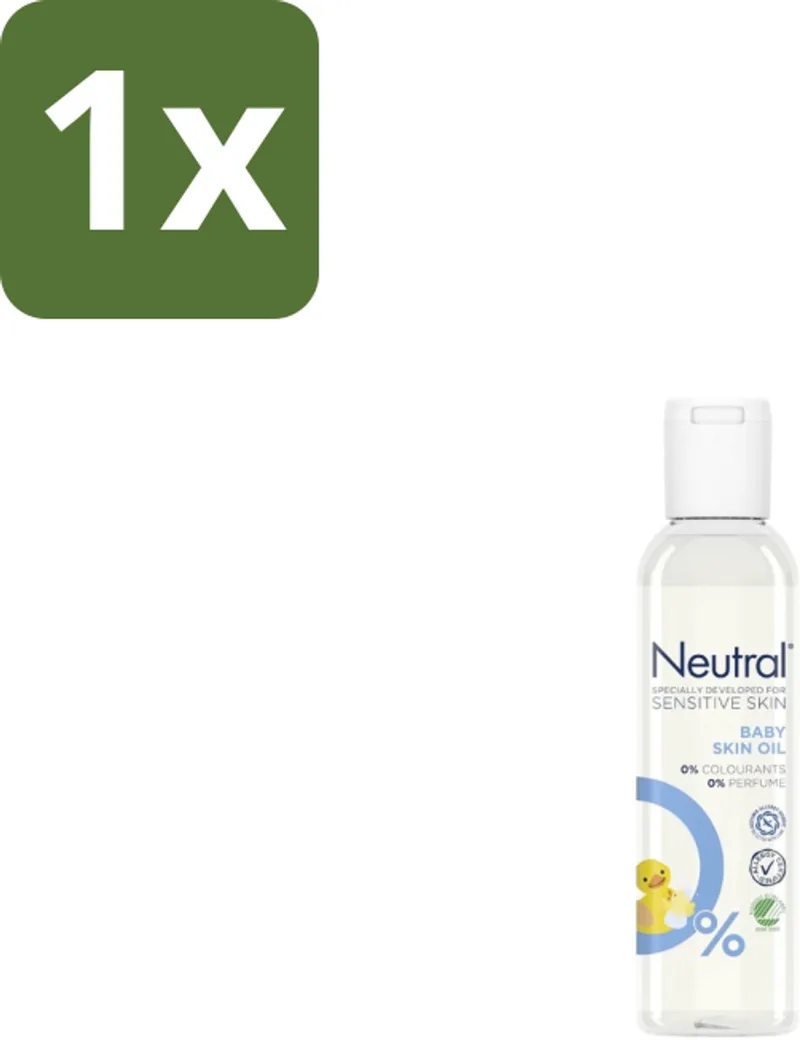 1 x Neutral Baby – Huidolie – Parfumvrij – Gevoelige Babyhuid – 150 ml - Babyhuidolie - Gevoelige Babyhuid - Droge Babyhuid - Hypoallergene Huidolie - Babyhuid Verzorging från Neutral – produktbild