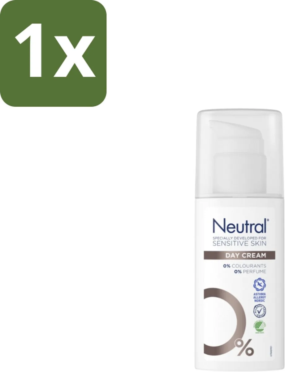 1 x Neutral Face Cream 50 ml - Gevoelige Huid - Dagcrème - Hydratatie - Glycerine - Parfumvrij by Neutral – product photo