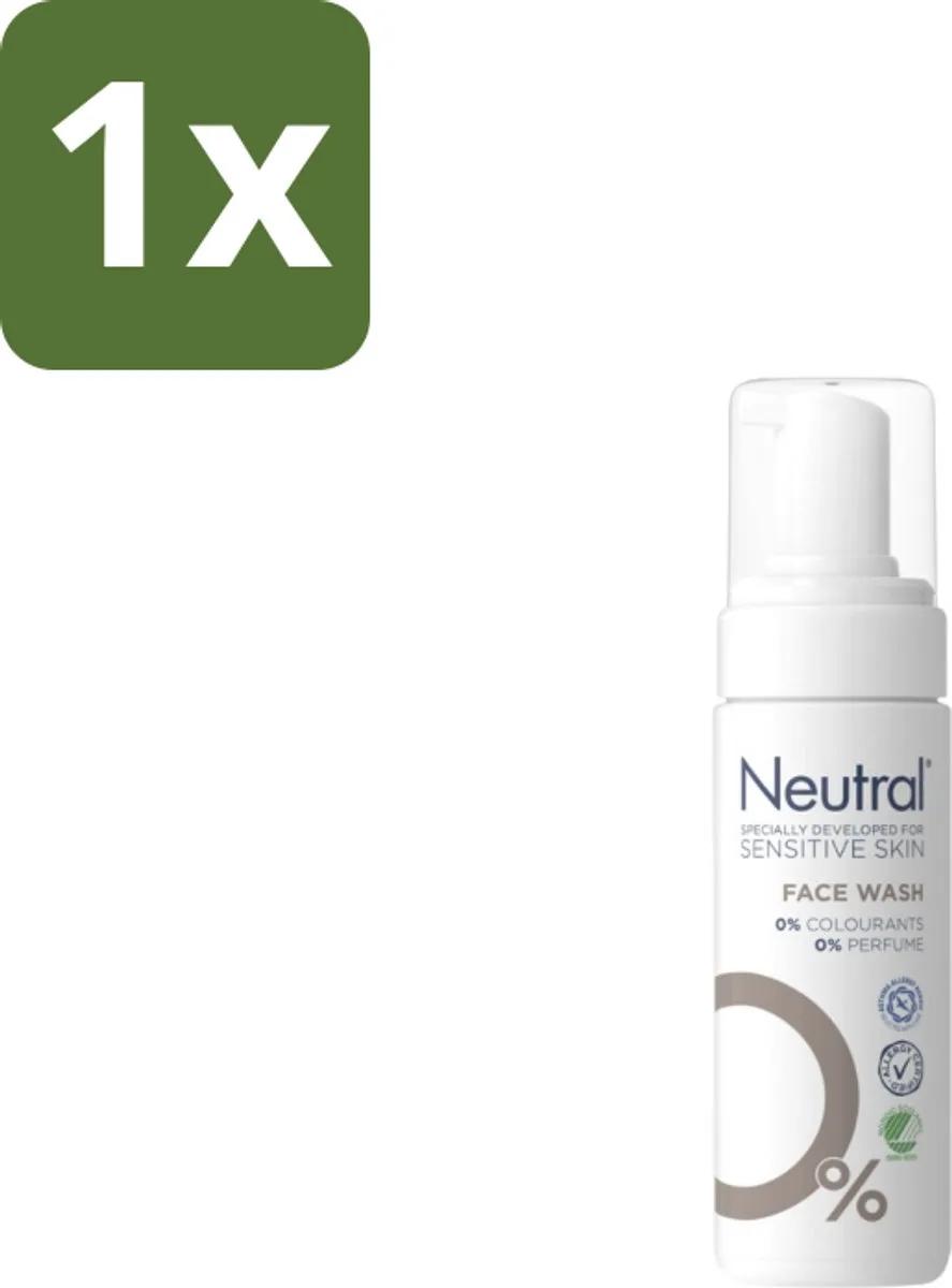 1 x Neutral – Gezichtsreiniging – Face Wash 0% Parfumvrij – 150 ml - Gevoelige Huid - Gezichtsreiniger - Milde Reiniging - Glycerine - Crème Verwijderen de Neutral – photo produit