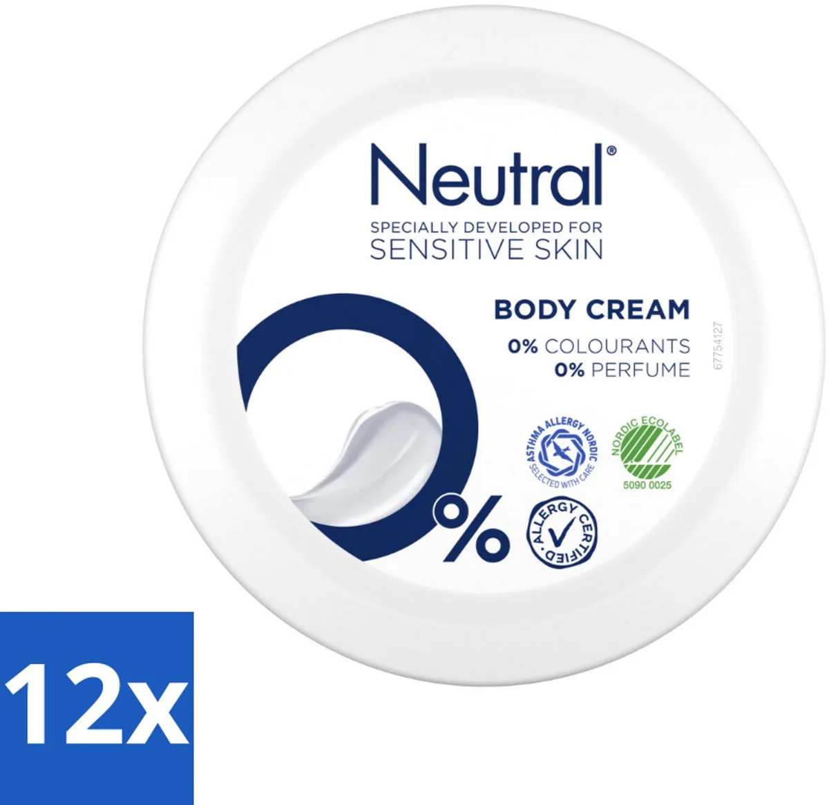 12 x Neutral Bodycrème Parfumvrije 250 ml - Gevoelige Huid - Body Cream - 0% Parfum - 0% Kleurstof - Hydraterende Crème von Neutral – Produktfoto