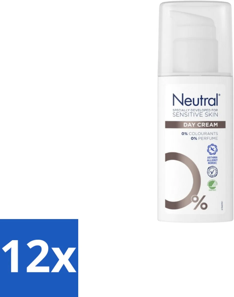 12 x Neutral Face Cream 50 ml - Gevoelige Huid - Dagcrème - Hydratatie - Glycerine - Parfumvrij från Neutral – produktbild