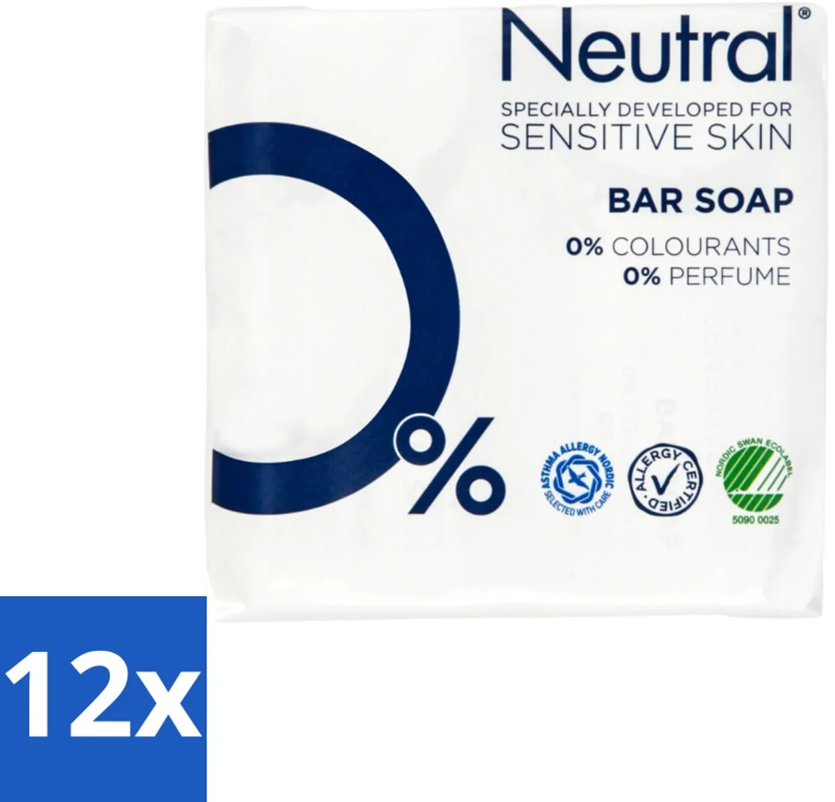 12 x Neutral Zeeptablet 2 x 100 gr - Gevoelige Huid - Droge Huid - Zeep - Zeep Parfumvrij - Huidverzorging van Neutral – productfoto