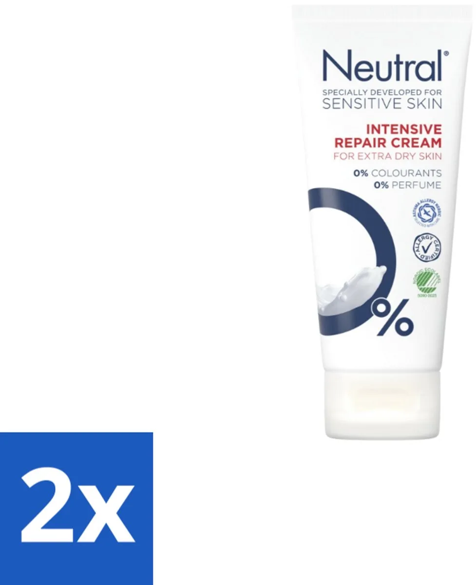 2 x Neutral - Bodycrème - Intensive Repair Cream - Gevoelige huid - 100 ml - Droge Huid - Gevoelige Huid - Bodycrème - Voedende Crème - Parfumvrije Crème by Neutral – product photo