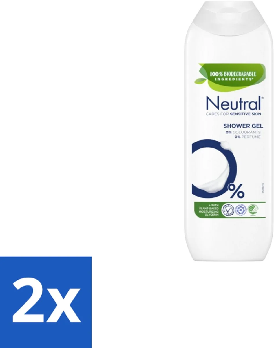 2 x Neutral Douchegel Parfumvrij 250 ml - Gevoelige Huid - Douchegel - Parfumvrij - Allergie - Huidverzorging van Neutral – productfoto