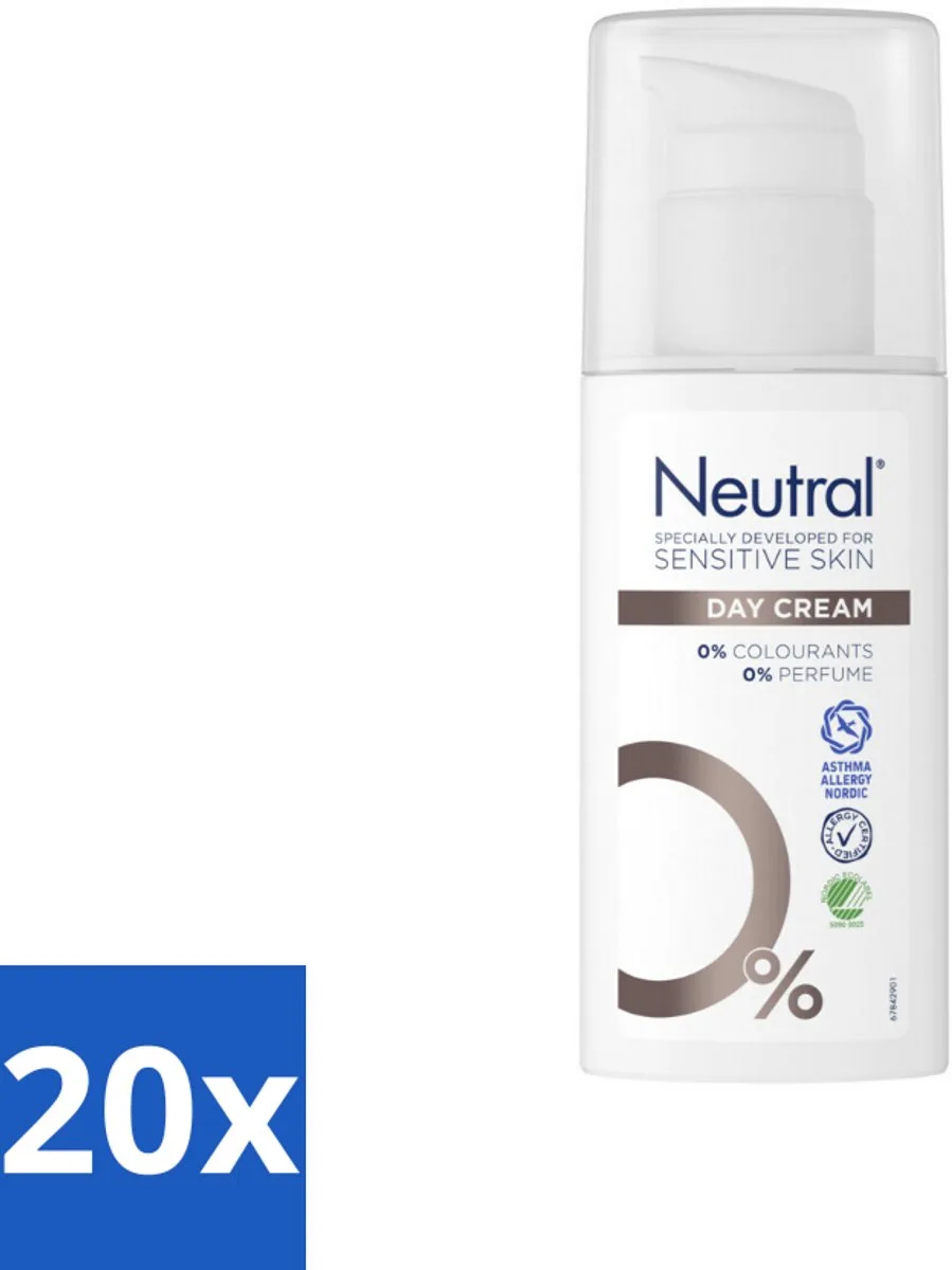 20 x Neutral Face Cream 50 ml - Gevoelige Huid - Dagcrème - Hydratatie - Glycerine - Parfumvrij fra Neutral – produktbillede