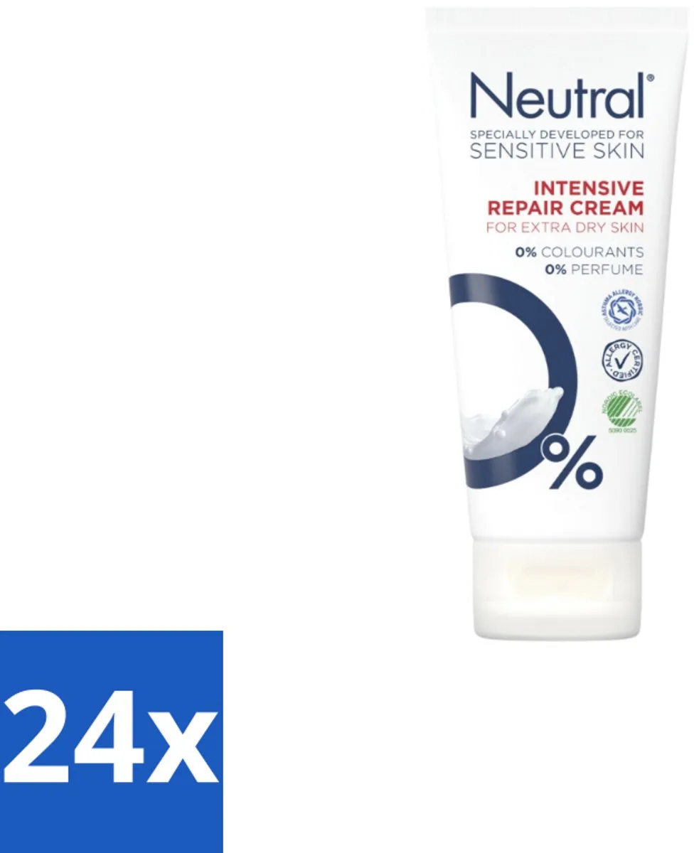 24 x Neutral - Bodycrème - Intensive Repair Cream - Gevoelige huid - 100 ml - Droge Huid - Gevoelige Huid - Bodycrème - Voedende Crème - Parfumvrije Crème från Neutral – produktbild