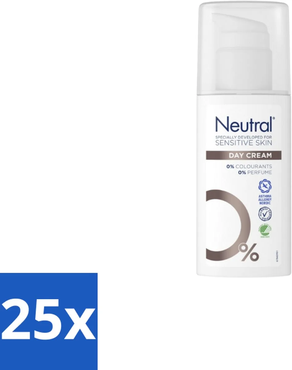 25 x Neutral Face Cream 50 ml - Gevoelige Huid - Dagcrème - Hydratatie - Glycerine - Parfumvrij fra Neutral – produktbillede