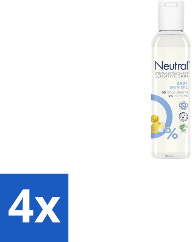 4 x Neutral - Baby Huidolie - Gevoelige huid - Parfumvrij - 150 ml - Babyhuid - Babyolie - Parfumvrije Babyolie - Gevoelige Babyhuid - Babyverzorging by Neutral – product photo