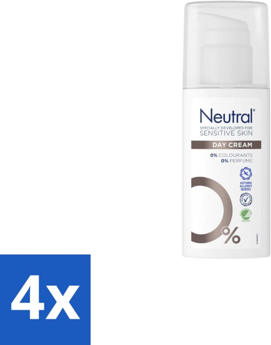 4 x Neutral Face Cream 50 ml - Gevoelige Huid - Dagcrème - Hydratatie - Glycerine - Parfumvrij fra Neutral – produktbillede