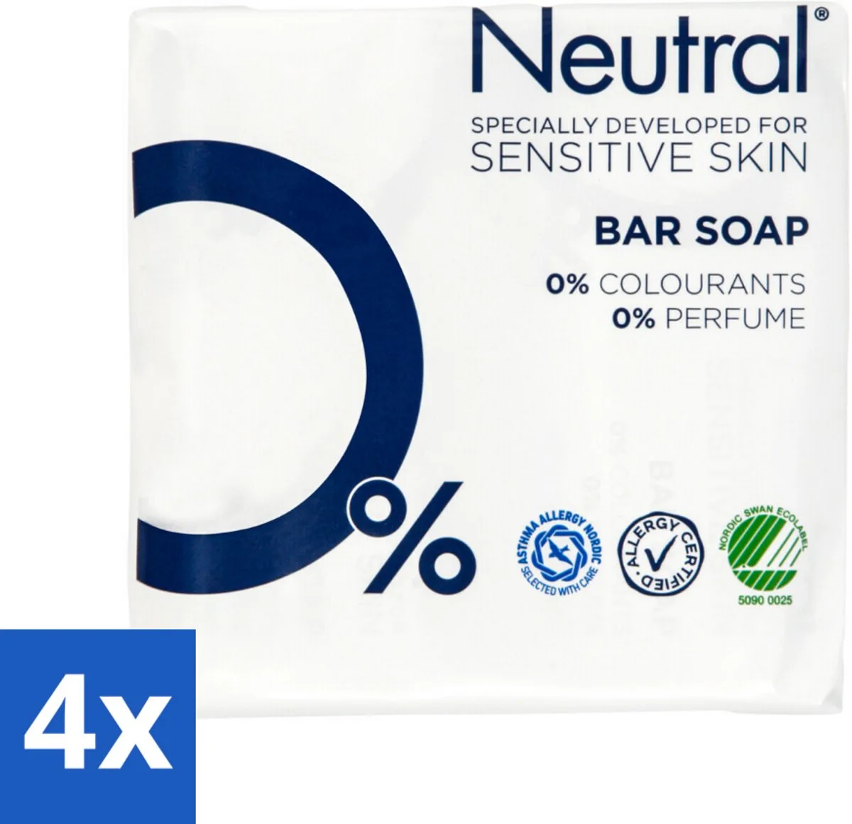 4 x Neutral Zeeptablet 2 x 100 gr - Gevoelige Huid - Droge Huid - Zeep - Zeep Parfumvrij - Huidverzorging från Neutral – produktbild